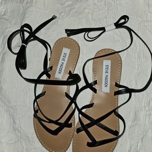 Steve Madden Black Strappy Sandals